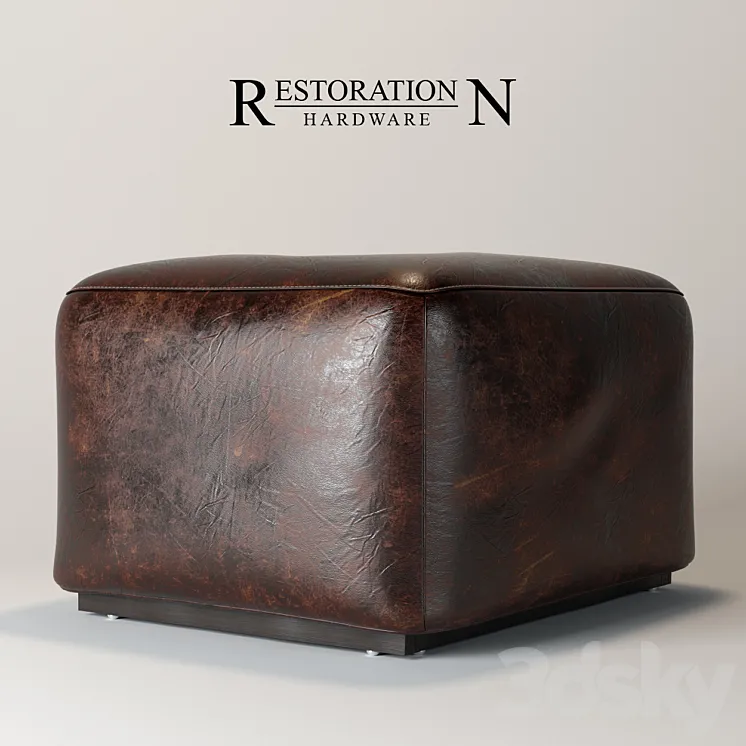 ARM LEATHER OTTOMAN 3DS Max