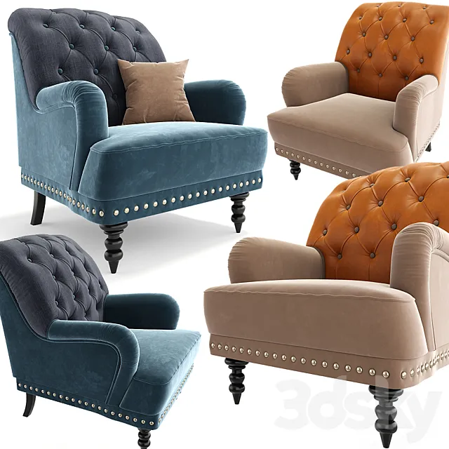 Armchair 01 3DS Max Model