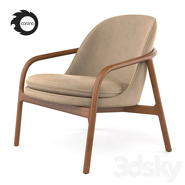 Armchair Aleman 3ds Max