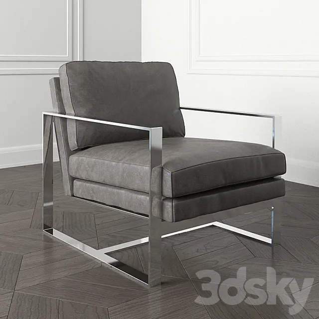 Armchair Alfieri Leather Chair 3DSMax File
