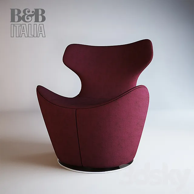 Armchair B & B Italia Piccolo Papilio 3DS Max Model