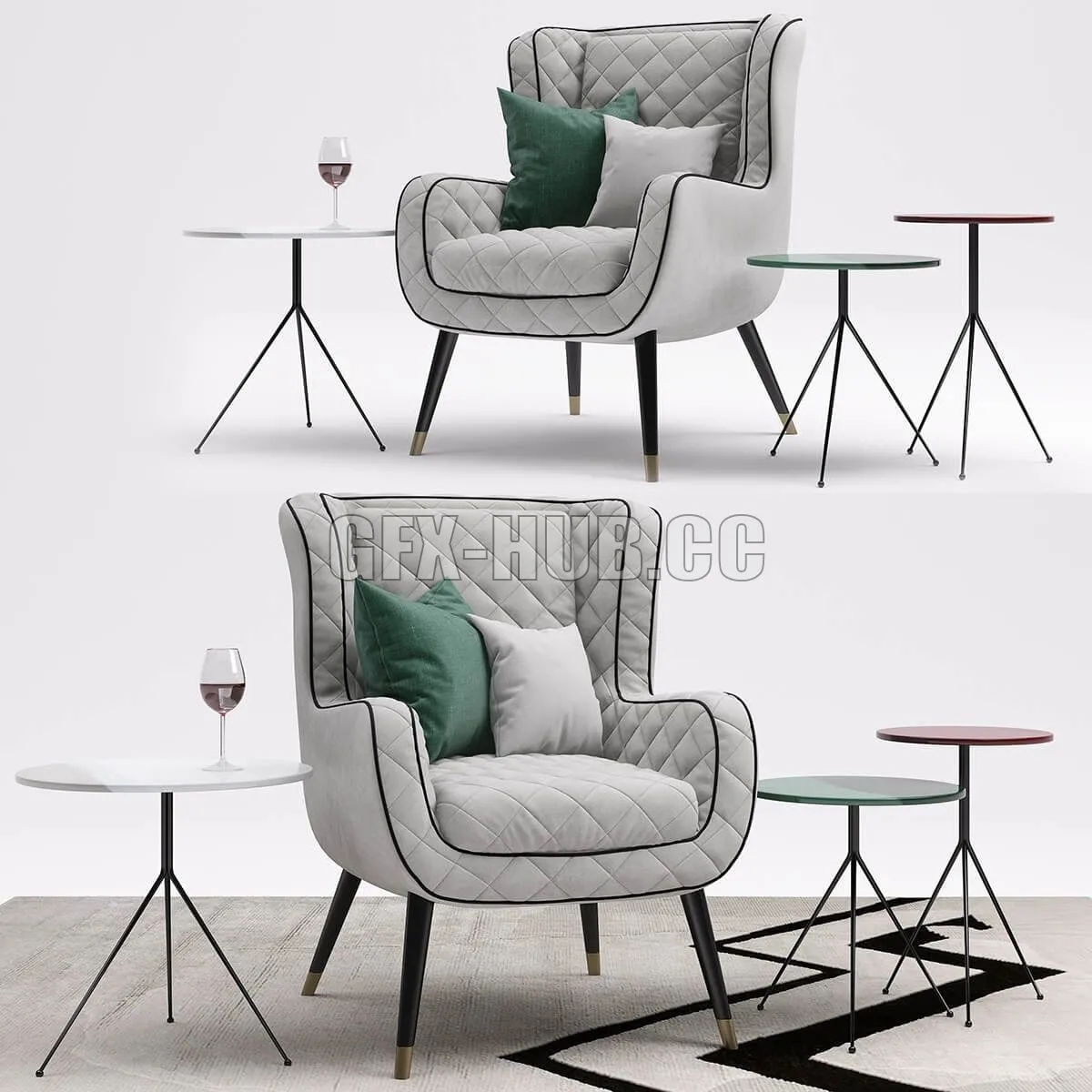 Armchair Baxter Dolly 3dsMax Model