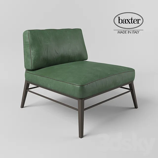 Armchair Baxter Godard Wood 3ds Max