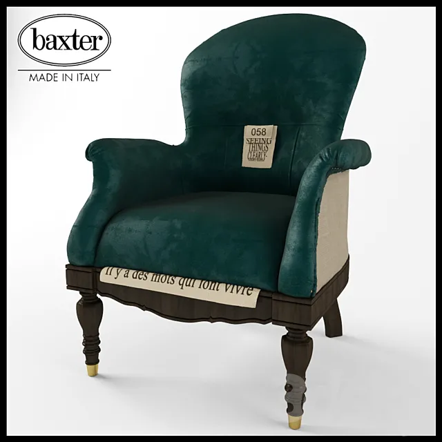 Armchair Baxter Ona 3ds Max