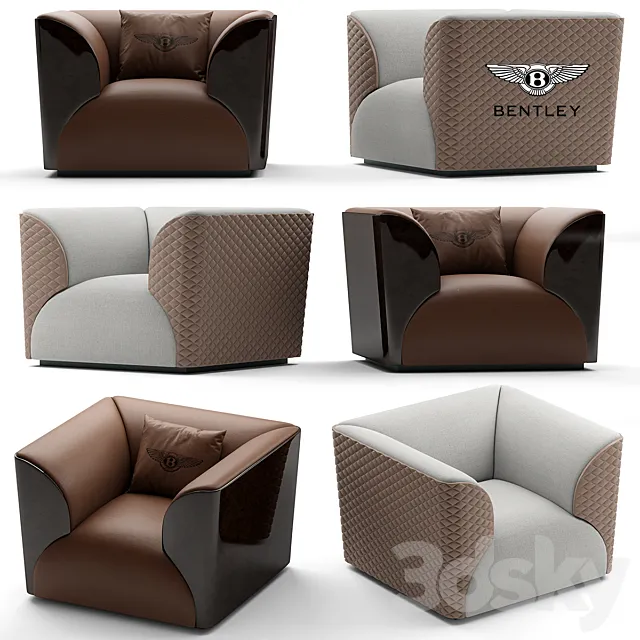 Armchair Bentley Home Winston chair 3DSMax File