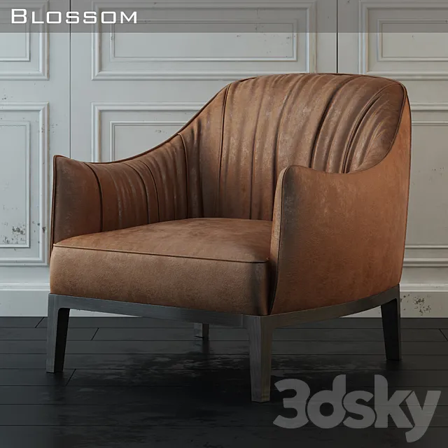 Armchair Blossom Potocco art 840 _ PL 3DS Max Model