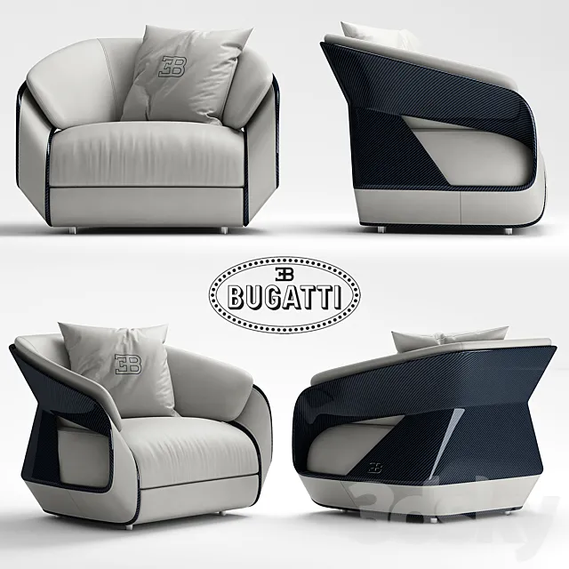 Armchair Bugatti Home Royale 3DS Max Model