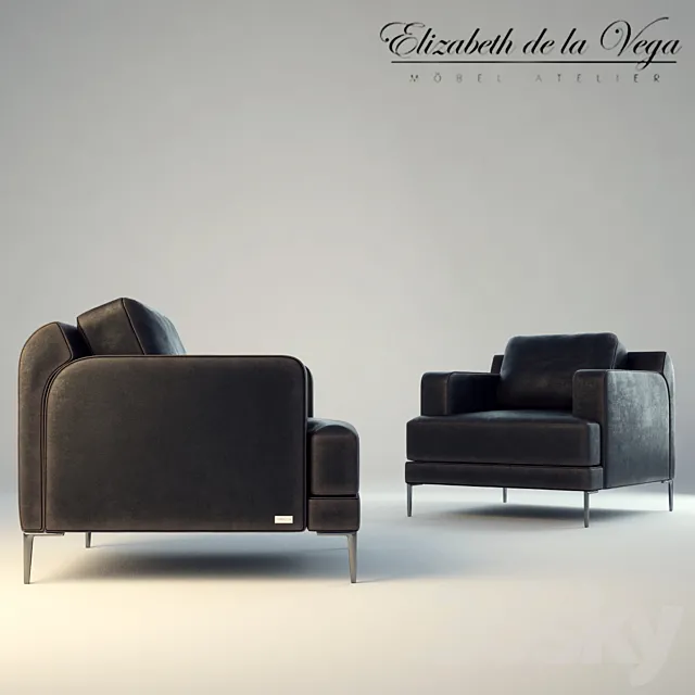 Armchair C025 Elizabeth de la Vega 3DS Max Model