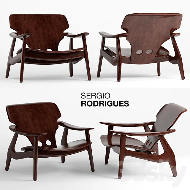 Armchair cadeira diz sergio rodrigues 3DS Max Model