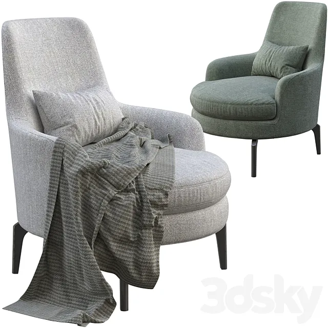 Armchair Calligaris Medea 3ds Max