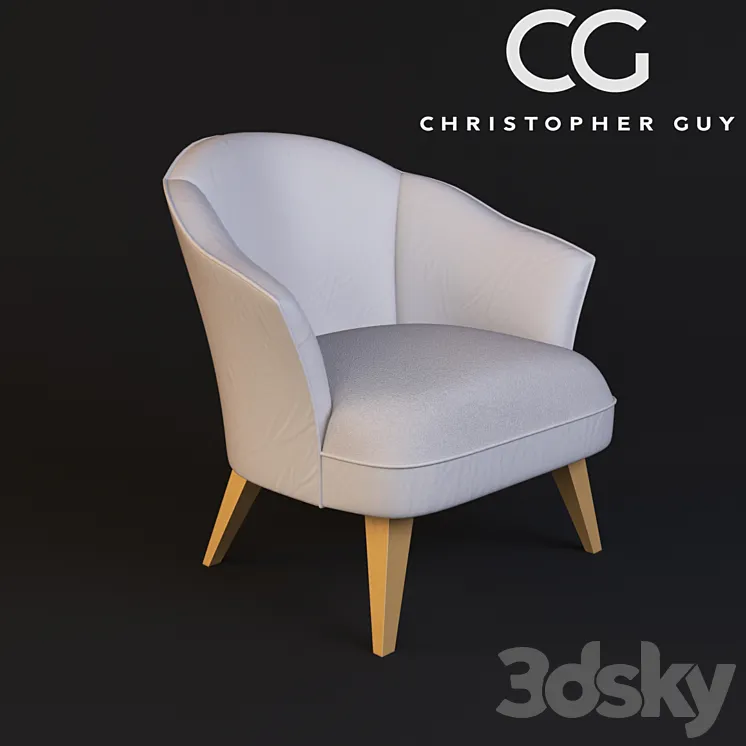 Armchair Christopher Guy Musette 3DS Max