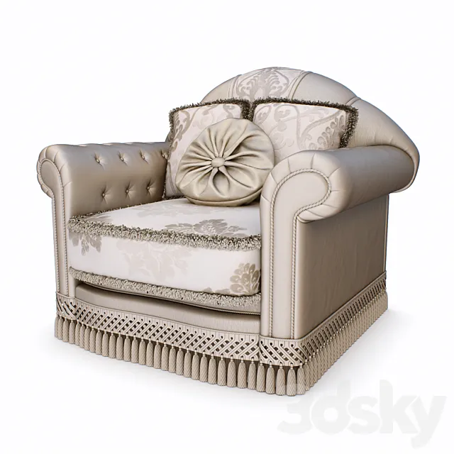 Armchair CIS-Salotti BRISTOL 3DS Max Model