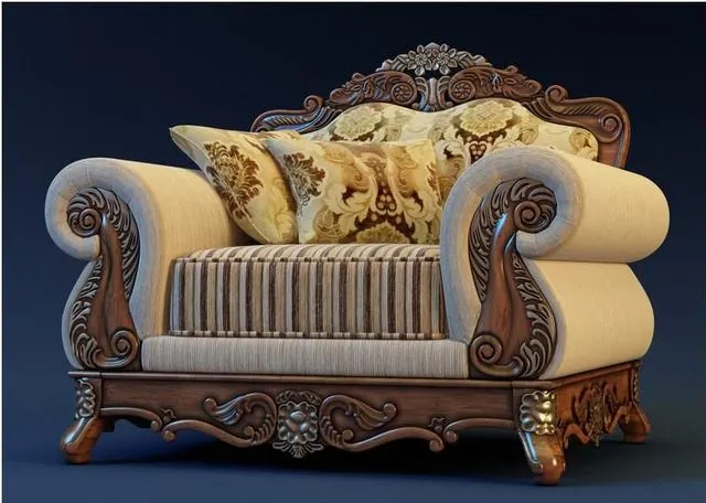 Armchair classic style 3dsMax Model