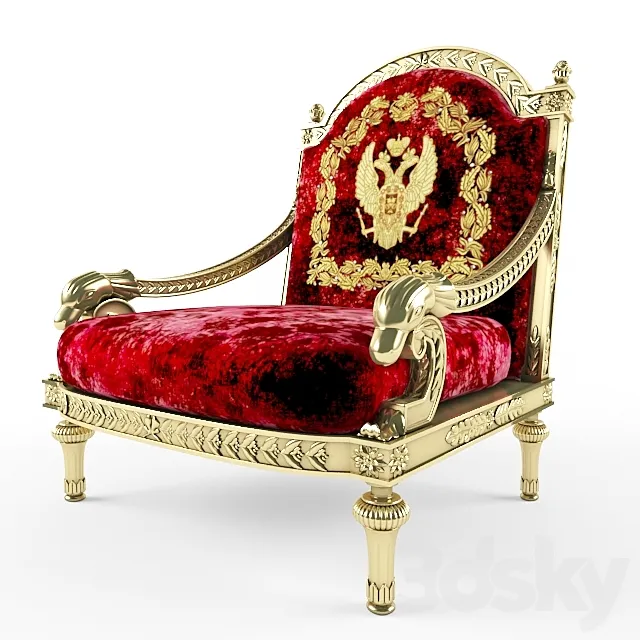 Armchair Colombostyle 3DS Max Model