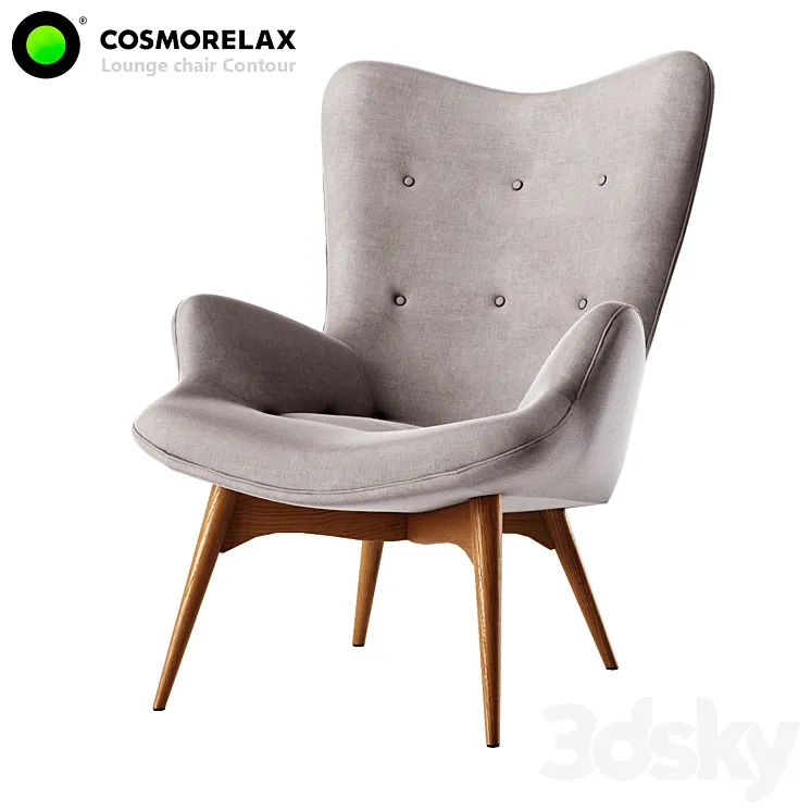Armchair Contour – Lounge chair Contour 3DS Max