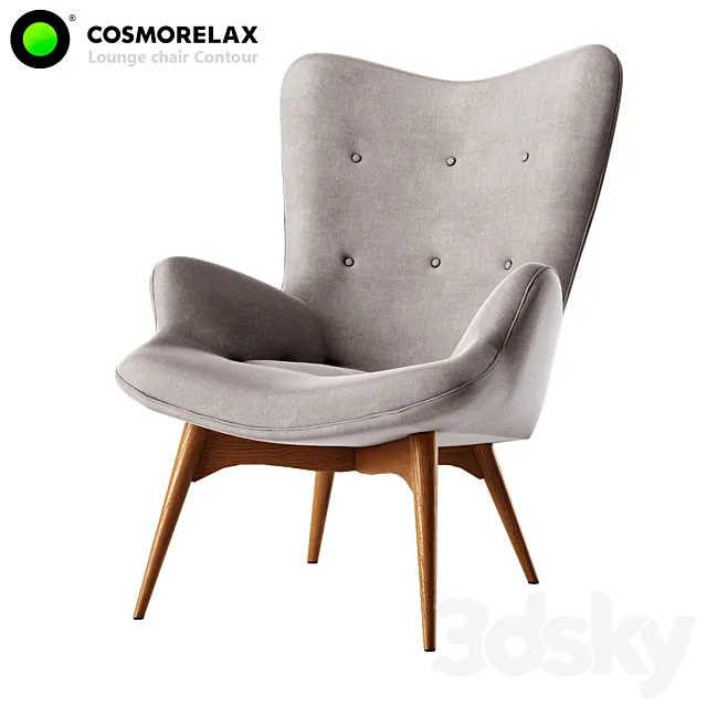 Armchair Contour – Lounge chair Contour 3DSMax File