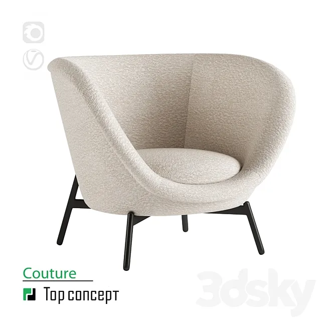 Armchair Couture 3DS Max Model