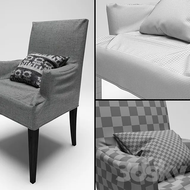 armchair cover 3ds Max