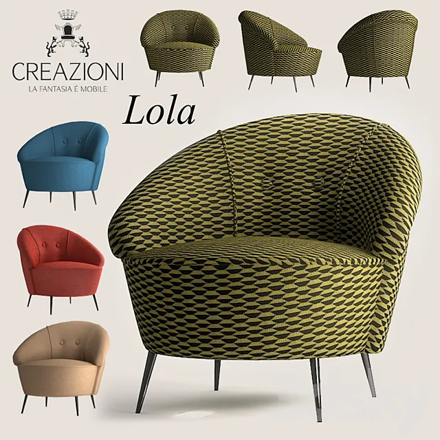 Armchair CREAZIONI Lola 3ds Max