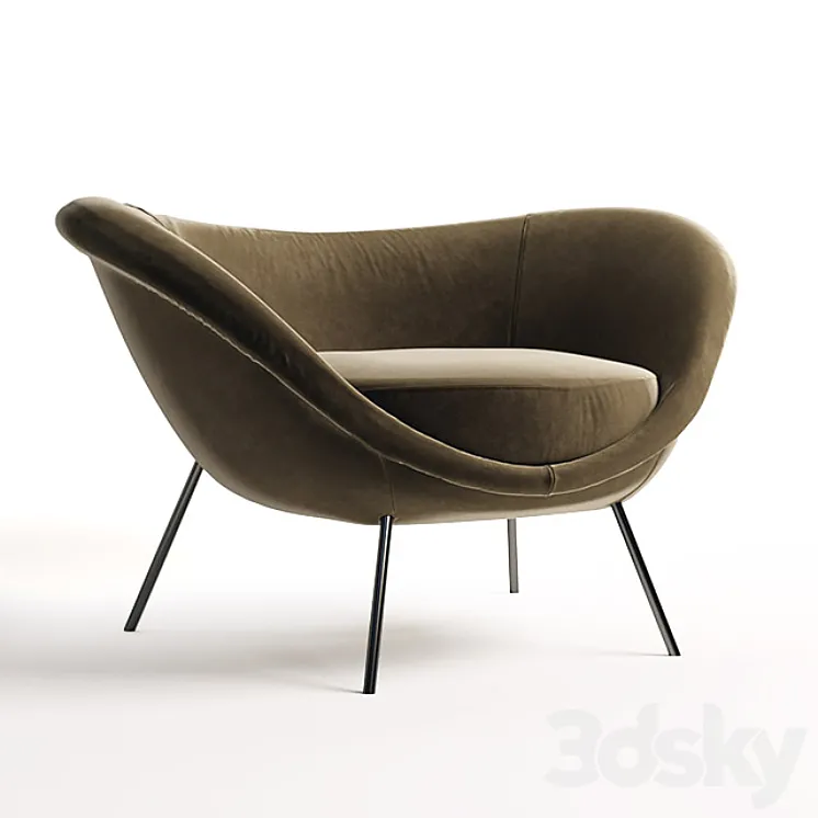 Armchair D.154.2 3DS Max Model