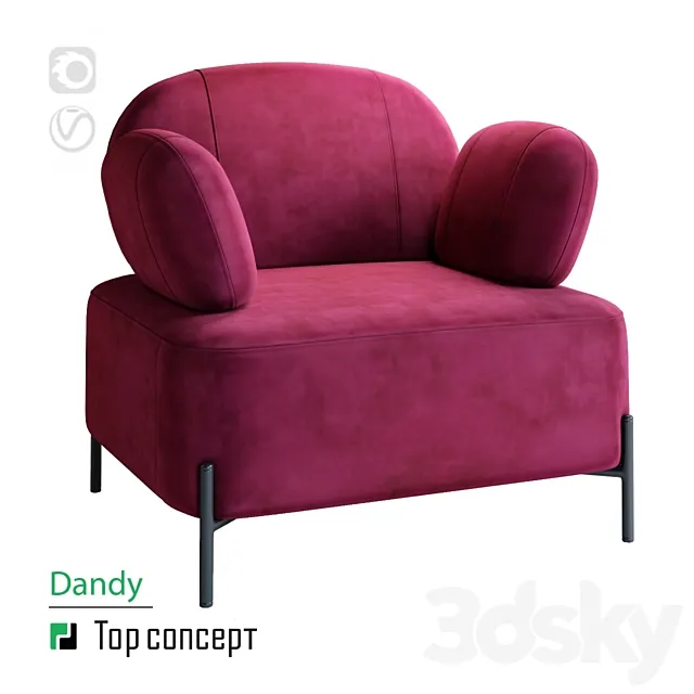 Armchair Dandy 3DS Max Model