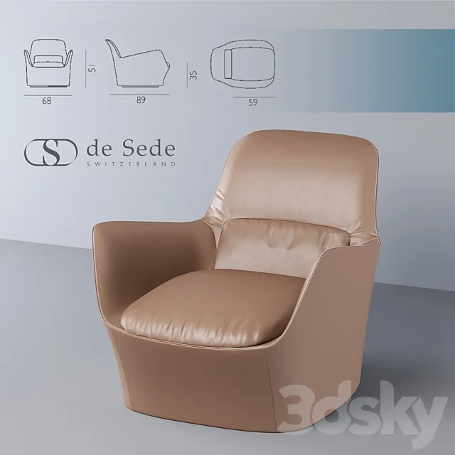 Armchair De Sede 3DS Max Model