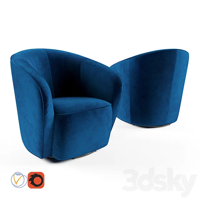 Armchair Deephouse Megeve 3DS Max Model