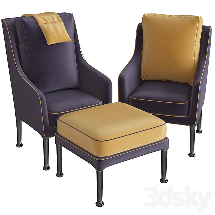 Armchair Edouard CITTERIO 3DS Max