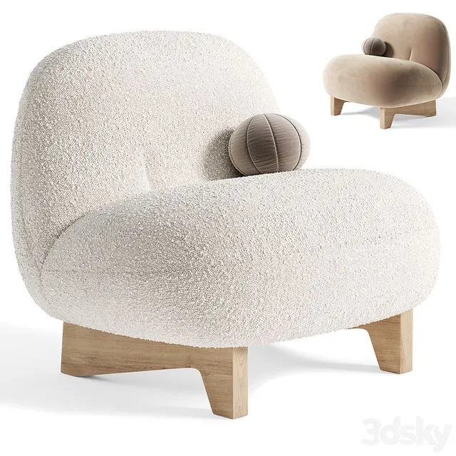 Armchair Elvit Cozy Ginger By sofa 3dsMax Model