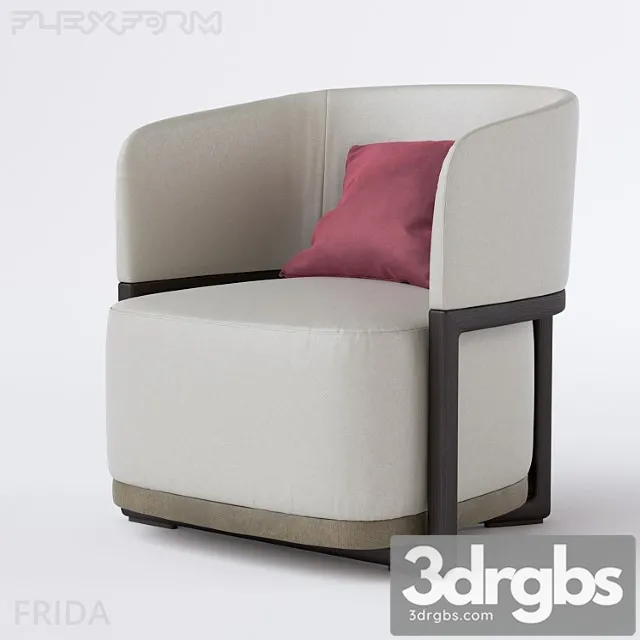 Armchair flexform frida 3dsmax Download