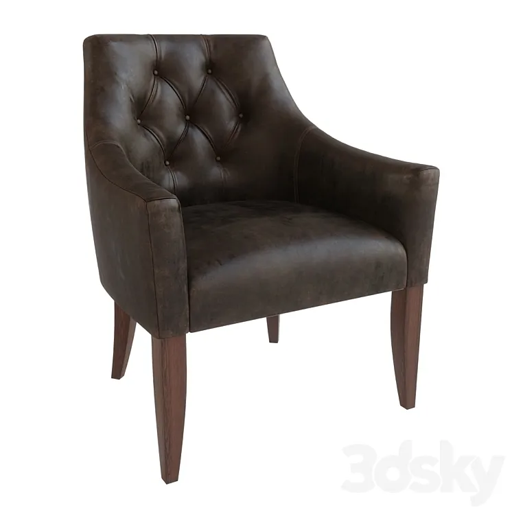 Armchair for upholstery with a pivot Artu BL 3310 3DS Max