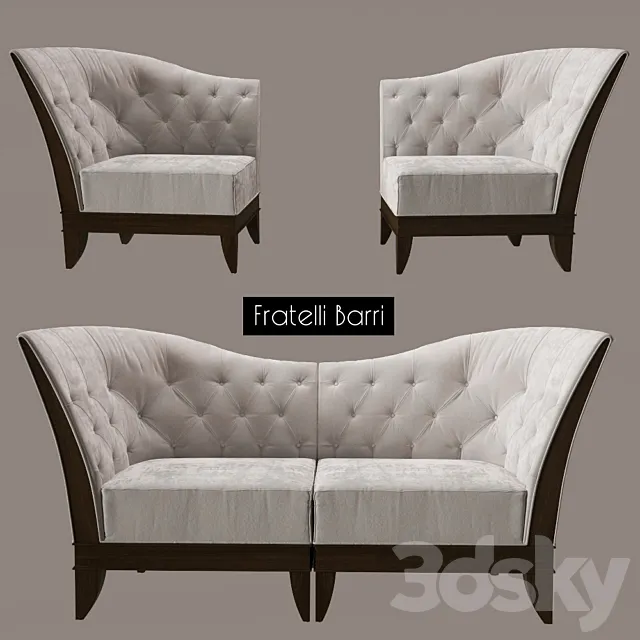 Armchair Fratelli Barri 3ds Max