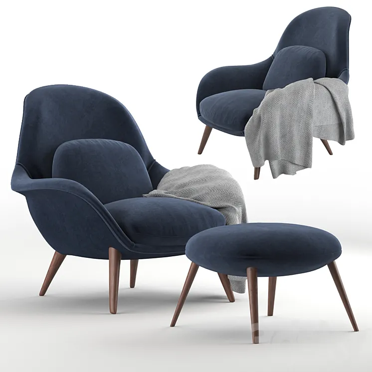 ArmChair Fredericia Swoon Lounge 3DS Max