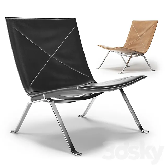 Armchair Fritz Hansen PK22 chair 3DS Max Model