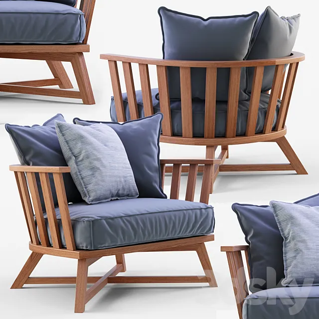 Armchair Gervasoni INOUT 707 3ds Max