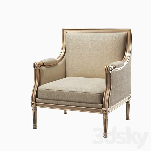 Armchair Gold Confort Main Catalogue class poltrone 3ds Max