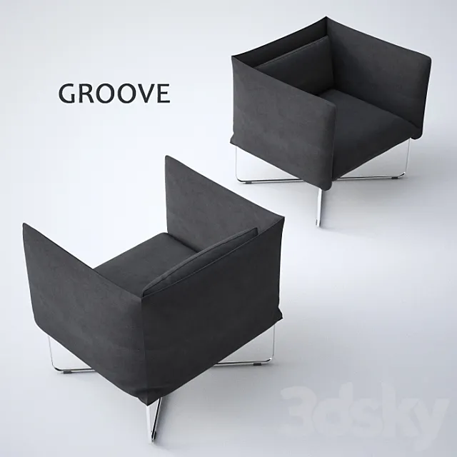 Armchair GROOVE 3DS Max Model