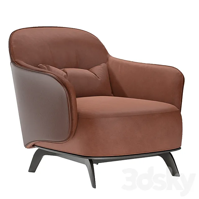 Armchair Kaori poliform 3ds Max