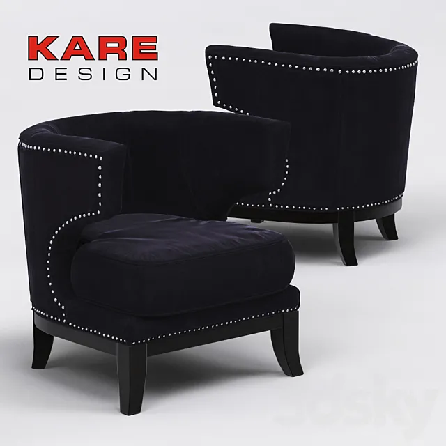Armchair KARE Arm Chair Art Deco 3DSMax File