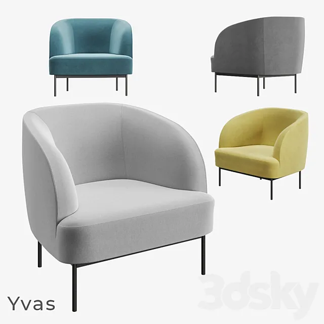 Armchair La Redoute Yvas 3DS Max Model