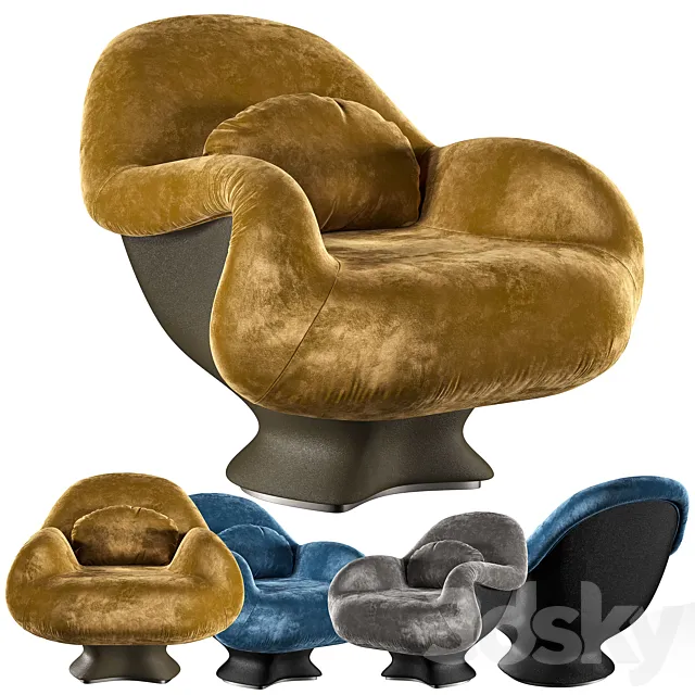 Armchair Lips 3DS Max Model