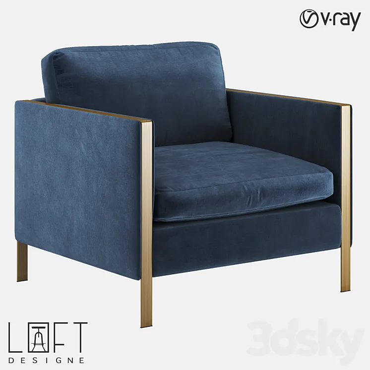 Armchair LoftDesigne 3798 model 3DS Max