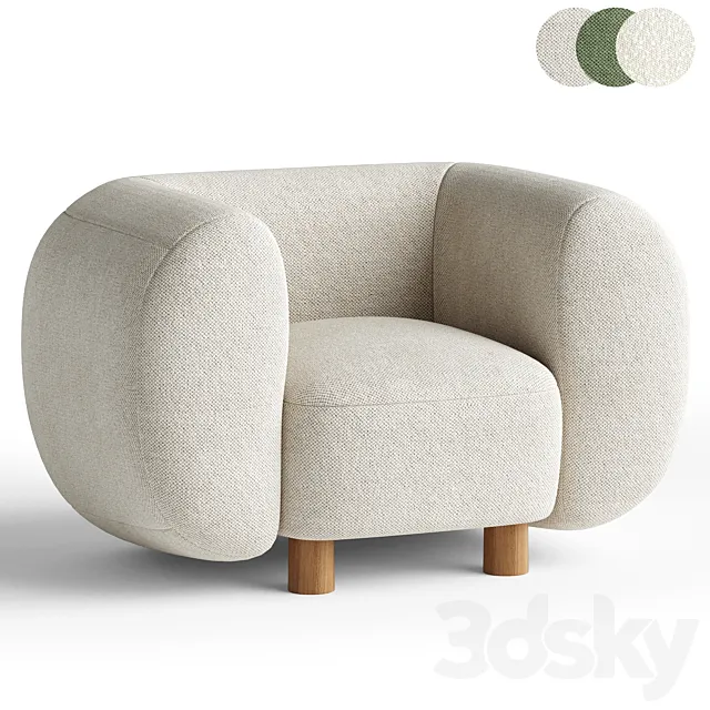Armchair Londi Cozy Ivory 3ds Max