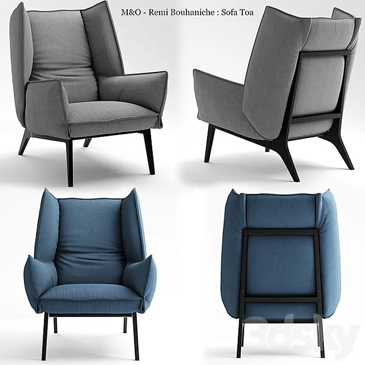 Armchair M & O Remi Bouhaniche 3DS Max