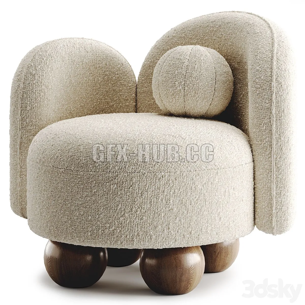 Armchair Manon by NohoHome 3dsMax Model