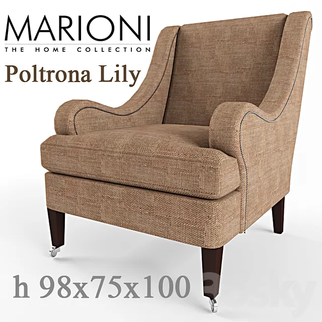 Armchair Marioni Poltrona Lily 3ds Max