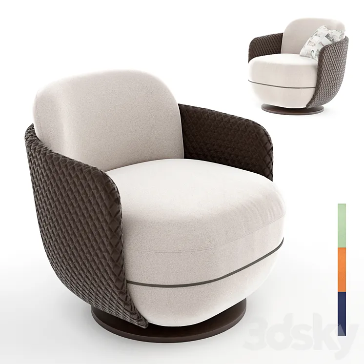 armchair Miles Lounge by Wittmann 3DS Max
