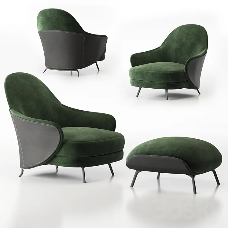 Armchair minotti angie 3DS Max