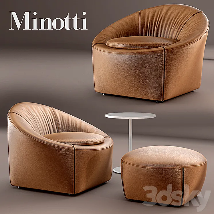 Armchair Minotti CAPRI 3DS Max