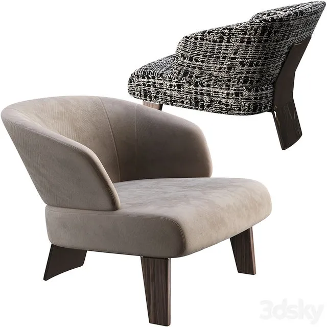 Armchair Minotti Reeves Large 3dsMax Model